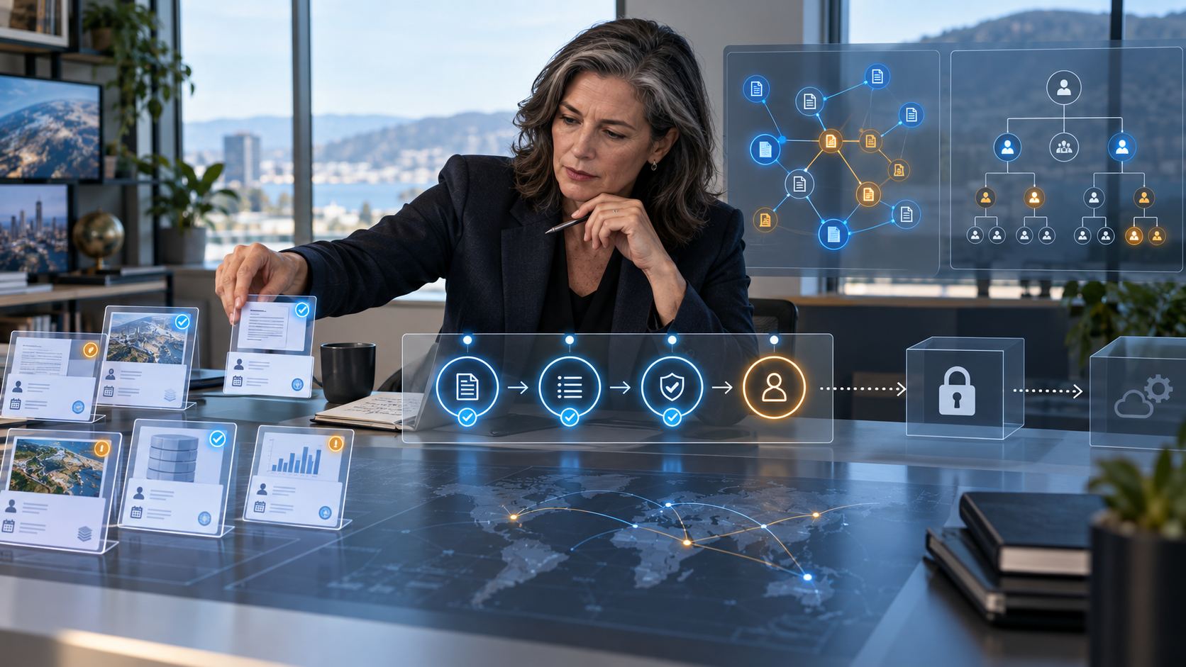 An experienced technical leader organizes approved evidence and authority maps before unlocking a bounded automation path.